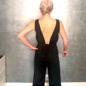 Black linen jumpsuit